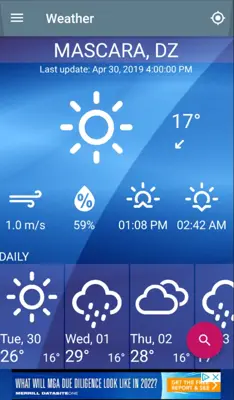 Free Weather Forecast android App screenshot 0